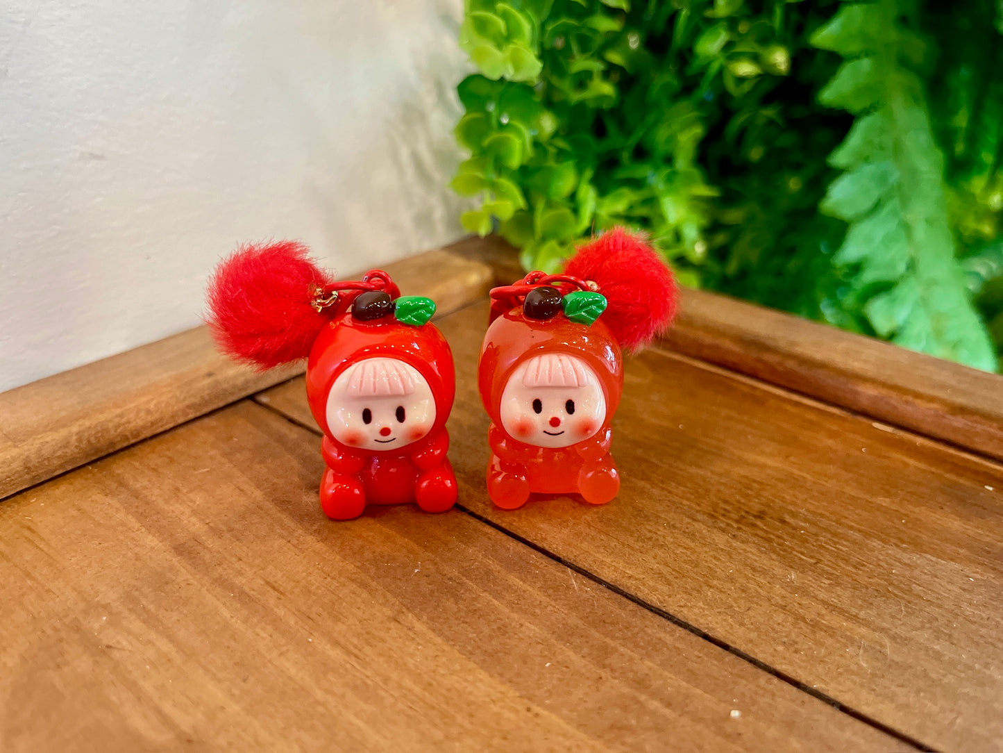 Fruit kid keychain - Glow-in-the-dark Bubble tea keychain - labubu bunny cookies