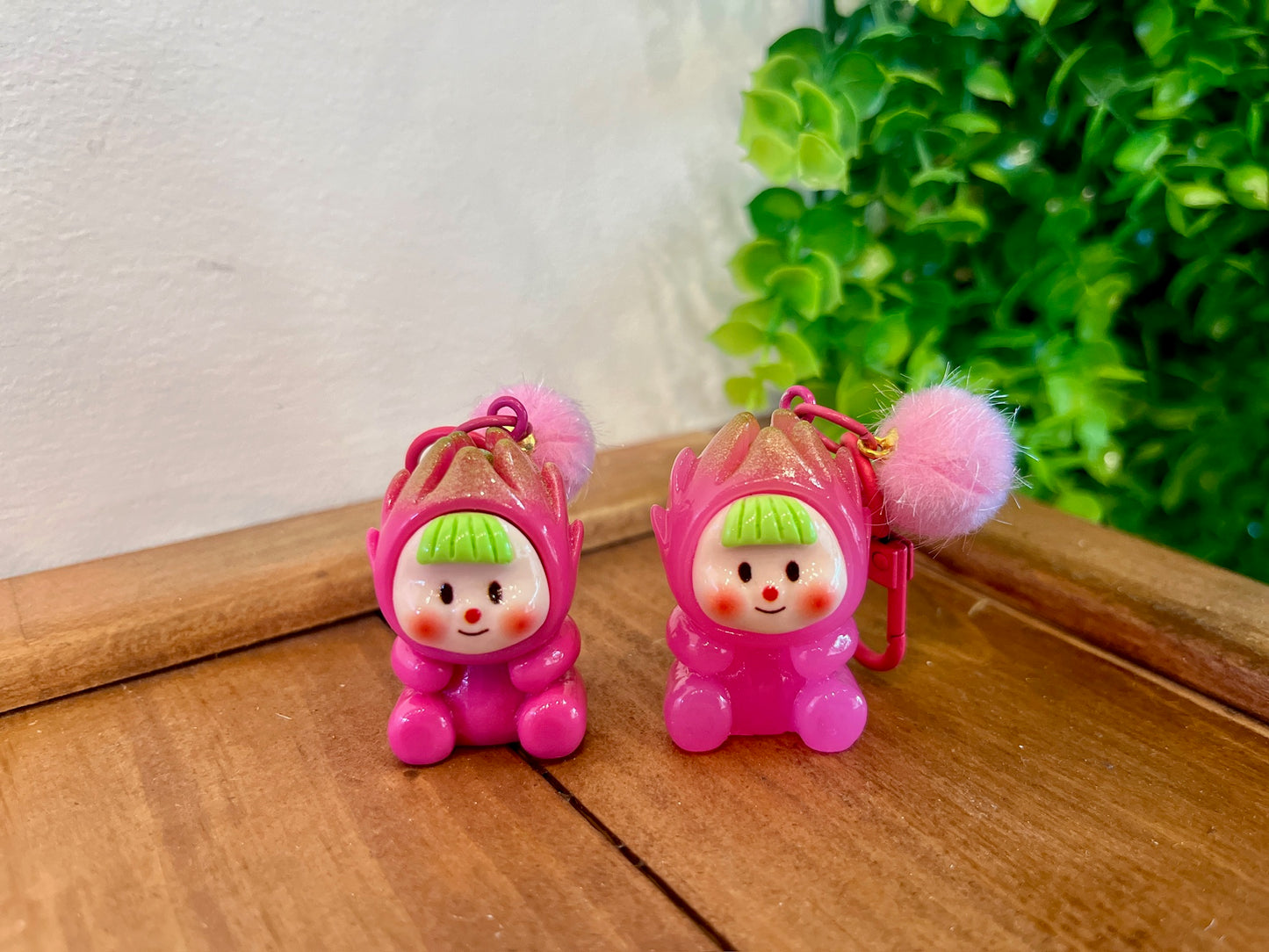Fruit kid keychain - Glow-in-the-dark Bubble tea keychain - labubu bunny cookies