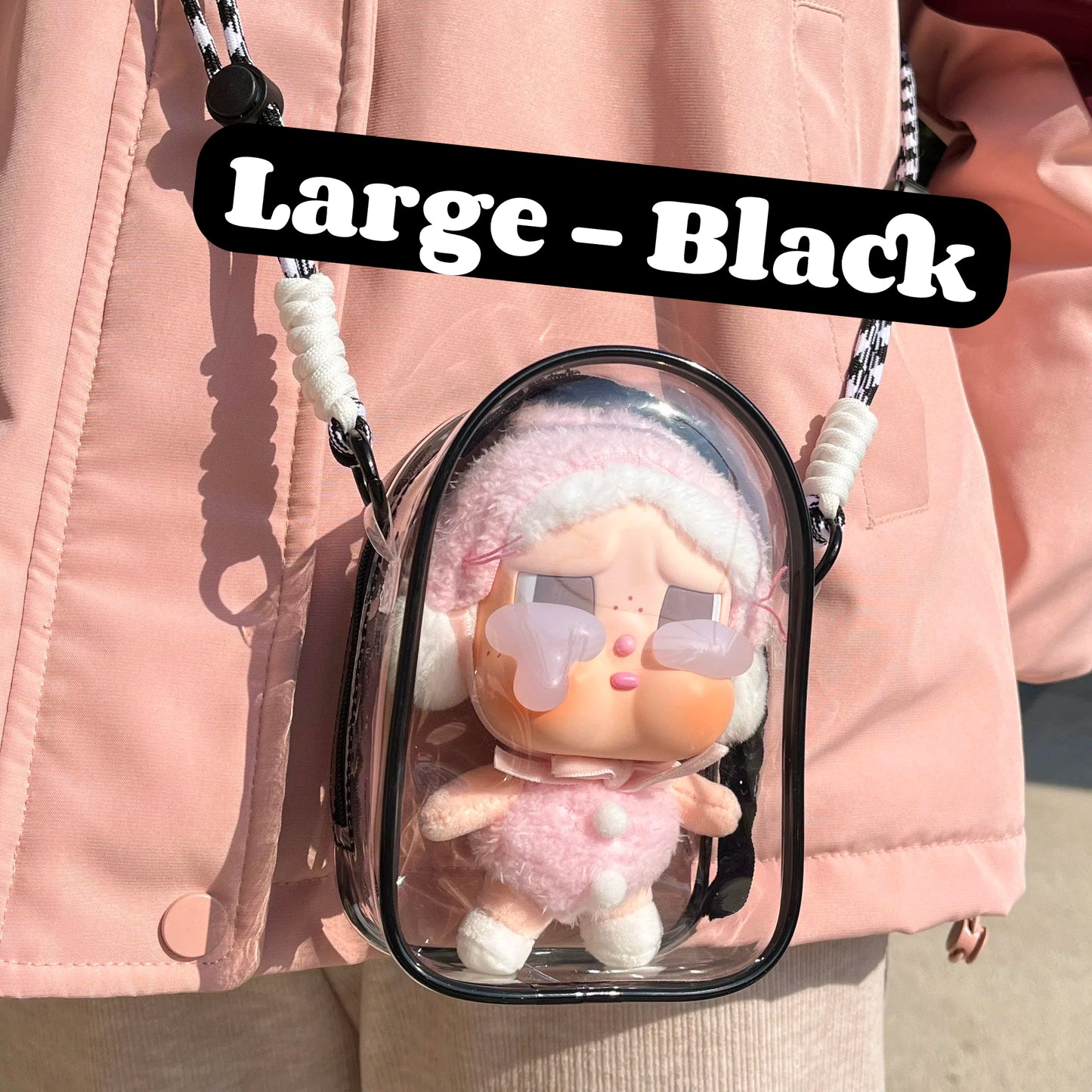 Clear Backpack for Dolls - Transparent Shoulder Bag with Adjustable Strap