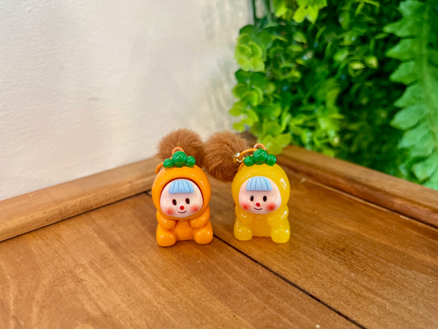 Fruit kid keychain - Glow-in-the-dark Bubble tea keychain - labubu bunny cookies