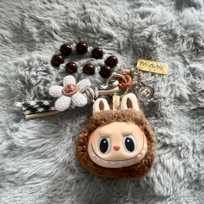 Handmade Labubu Plush Head Keychain - Cute Bag Charm for Collectors -  Bag Charm Gift