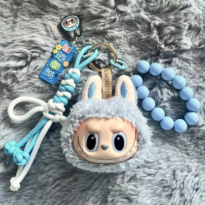 Handmade Labubu Plush Head Keychain - Cute Bag Charm for Collectors -  Bag Charm Gift