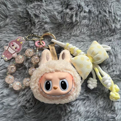 Handmade Labubu Plush Head Keychain - Cute Bag Charm for Collectors -  Bag Charm Gift