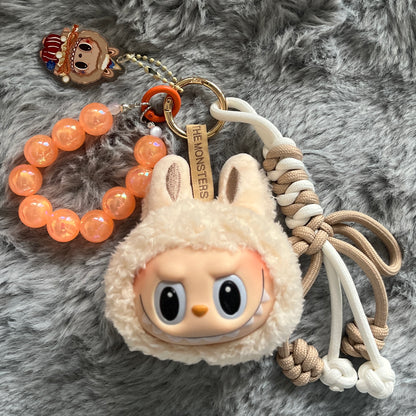 Handmade Labubu Plush Head Keychain - Cute Bag Charm for Collectors -  Bag Charm Gift