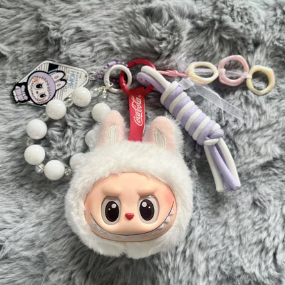 Handmade Labubu Plush Head Keychain - Cute Bag Charm for Collectors -  Bag Charm Gift