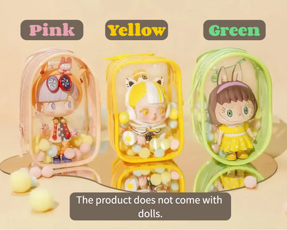 Clear Backpack for Dolls  - Transparent Shoulder Bag with Adjustable Strap